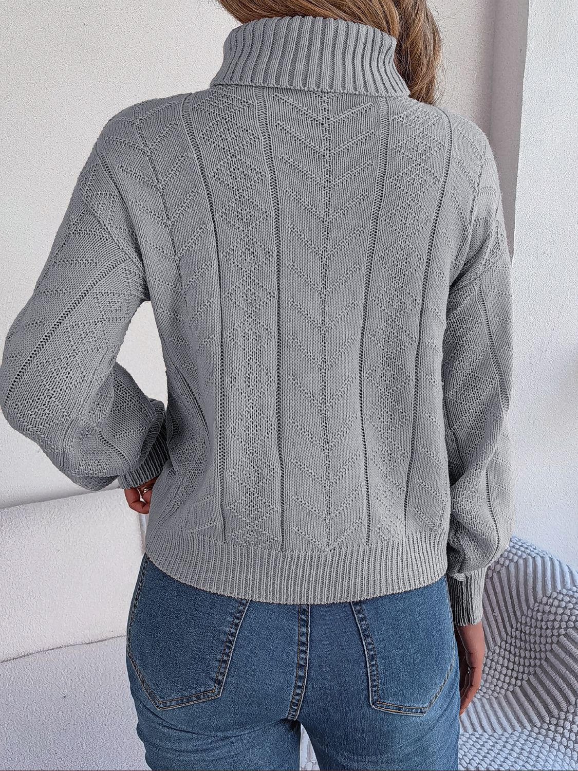 Cable-Knit Turtleneck Sweater - Image 12