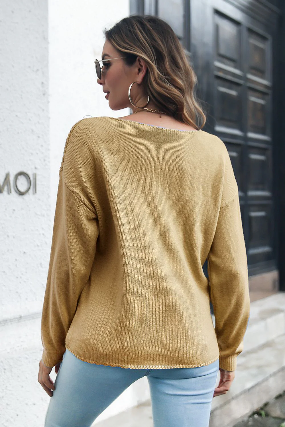 Cable-Knit V-Neck Sweater - Image 13