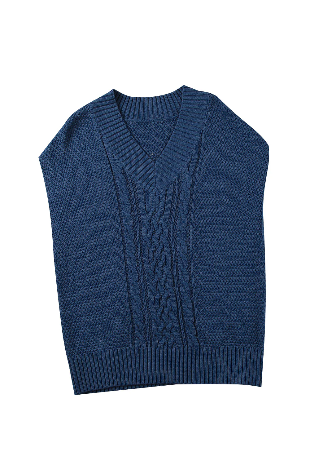 Cable-Knit V-Neck Sweater Vest - Image 14