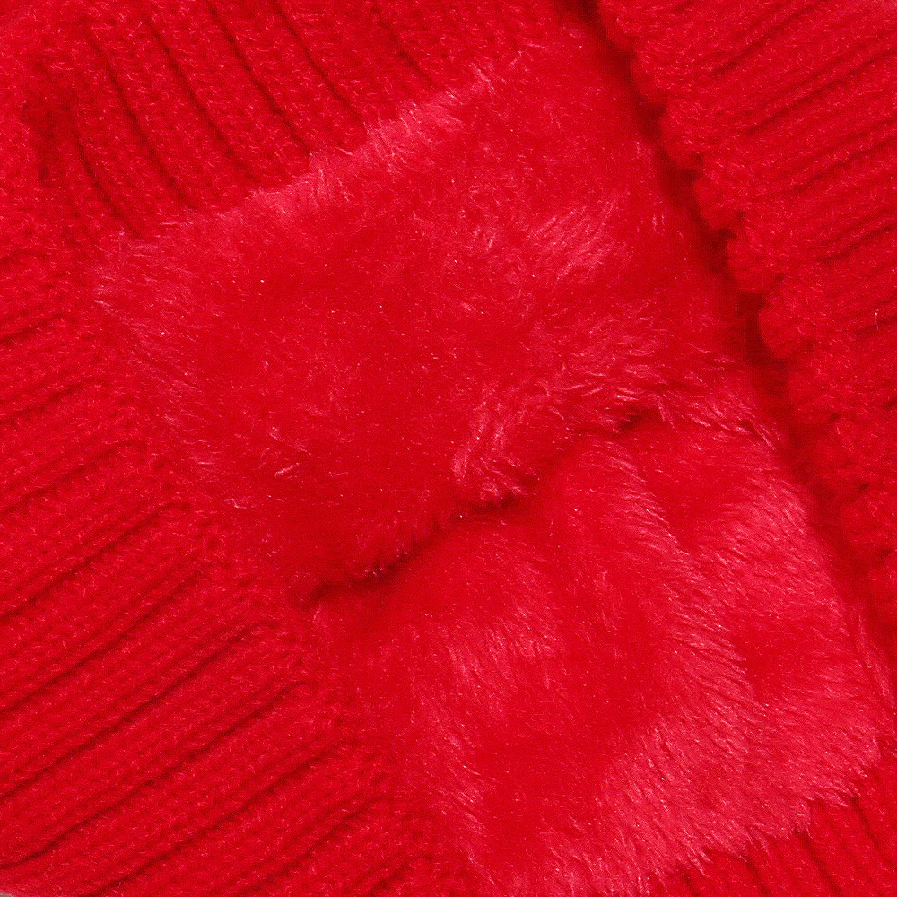 Cable Knit Winter Hat with Pompom - Image 3