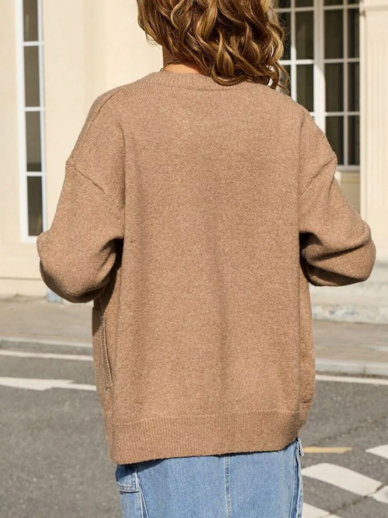 Casual Button-Down Knit Cardigan - Image 13