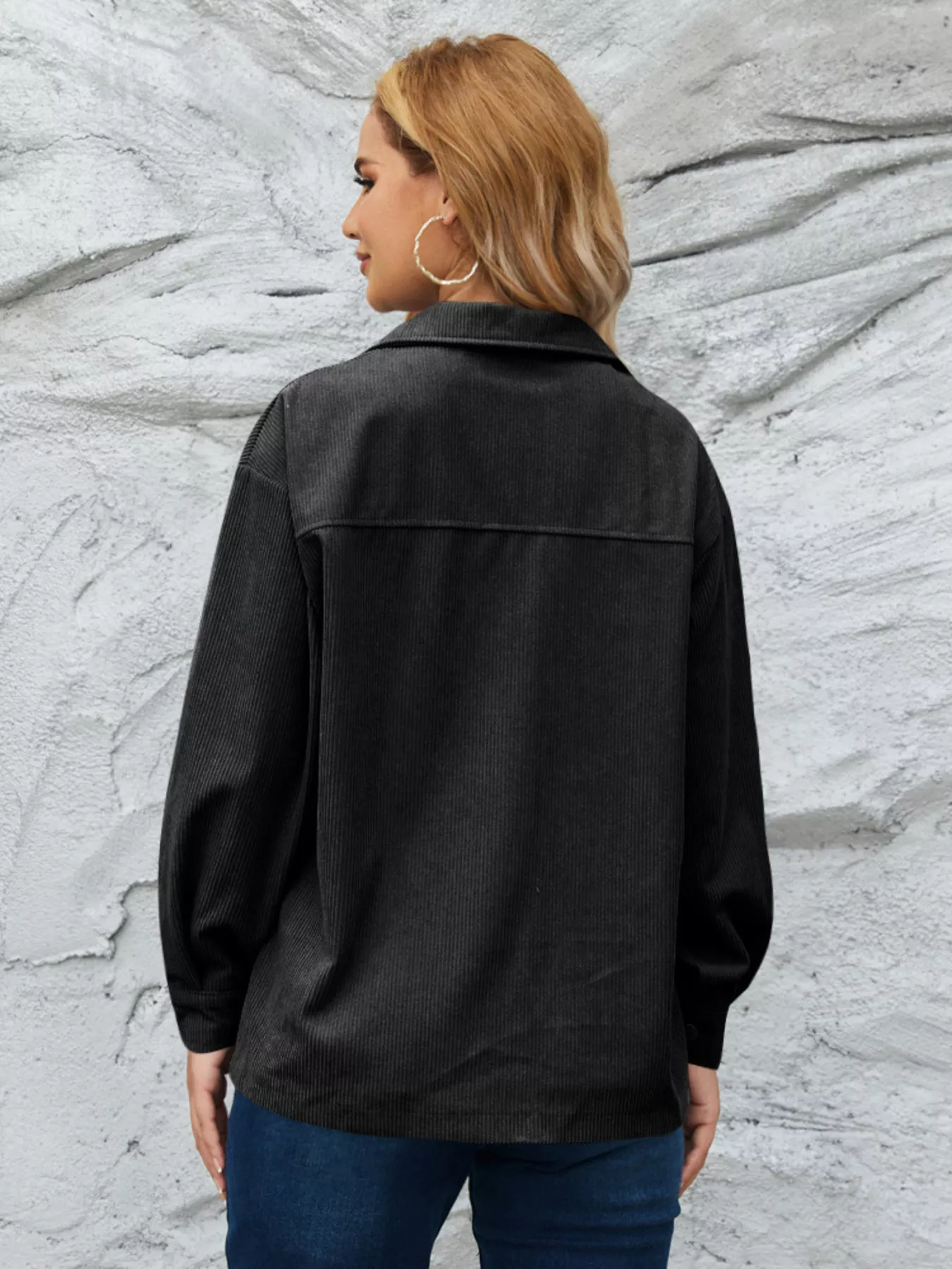 Casual Corduroy Button-Down Jacket - Image 17