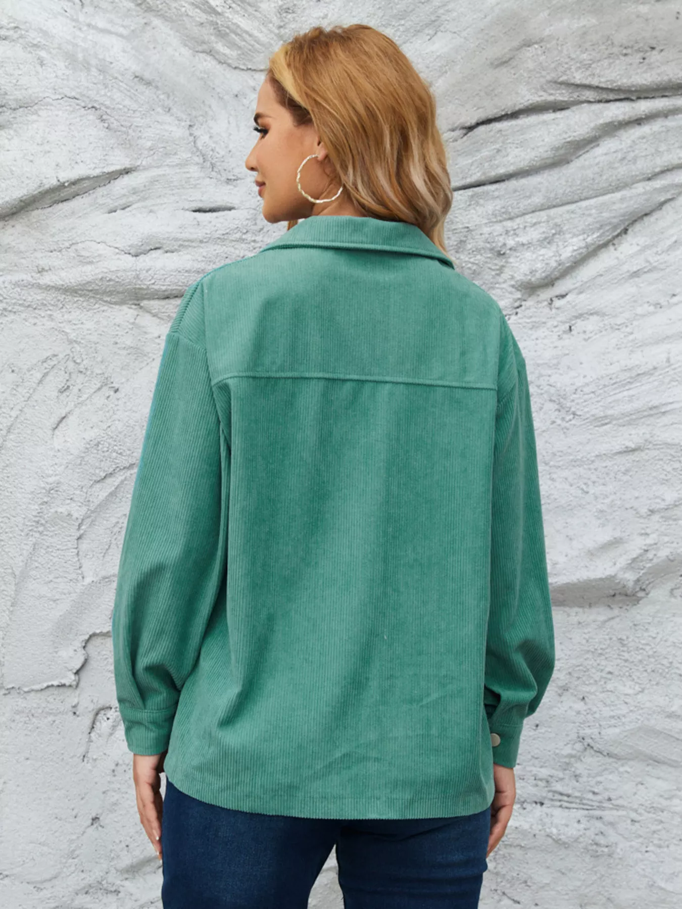 Casual Corduroy Button-Down Jacket - Image 8