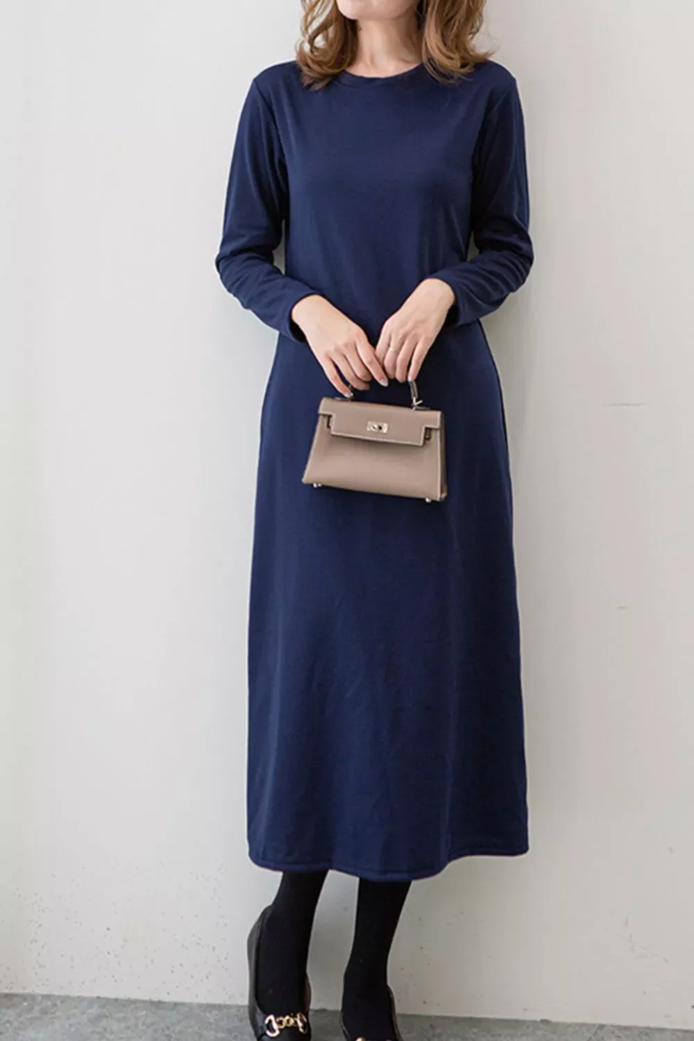 Casual Long Sleeve Midi Dress - Image 3