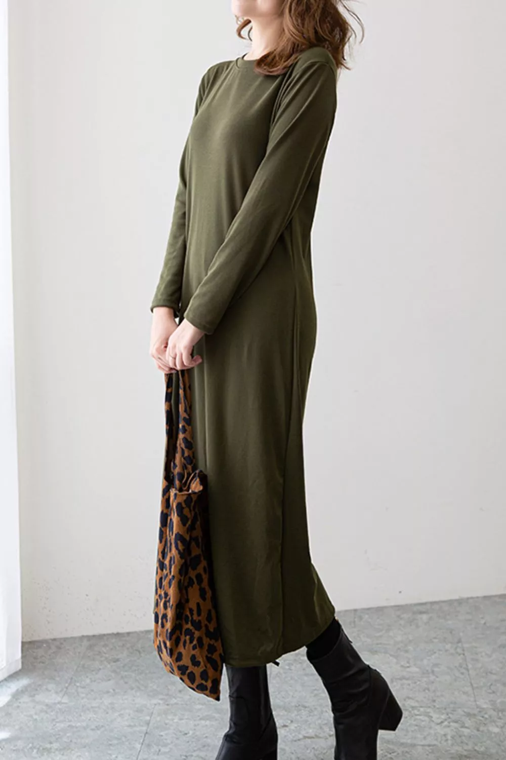 Casual Long Sleeve Midi Dress - Image 5