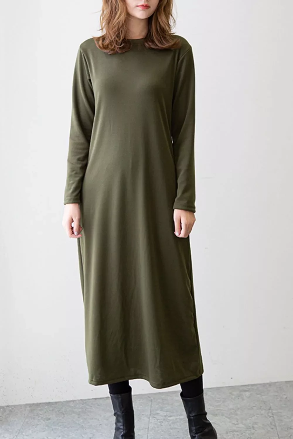 Casual Long Sleeve Midi Dress - Image 6
