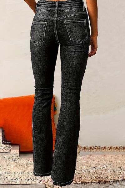 Cat Whisker Washed Bootcut Jeans - Image 8
