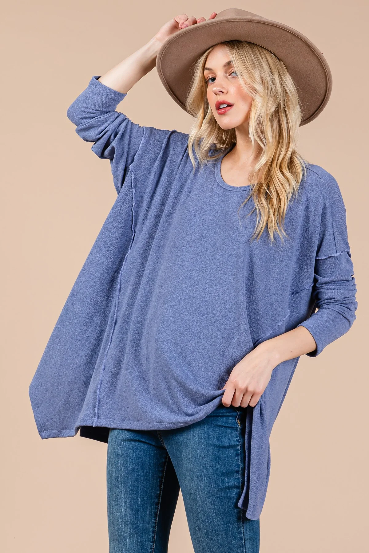 Ces Femme Asymmetrical Long Sleeve top - Image 4