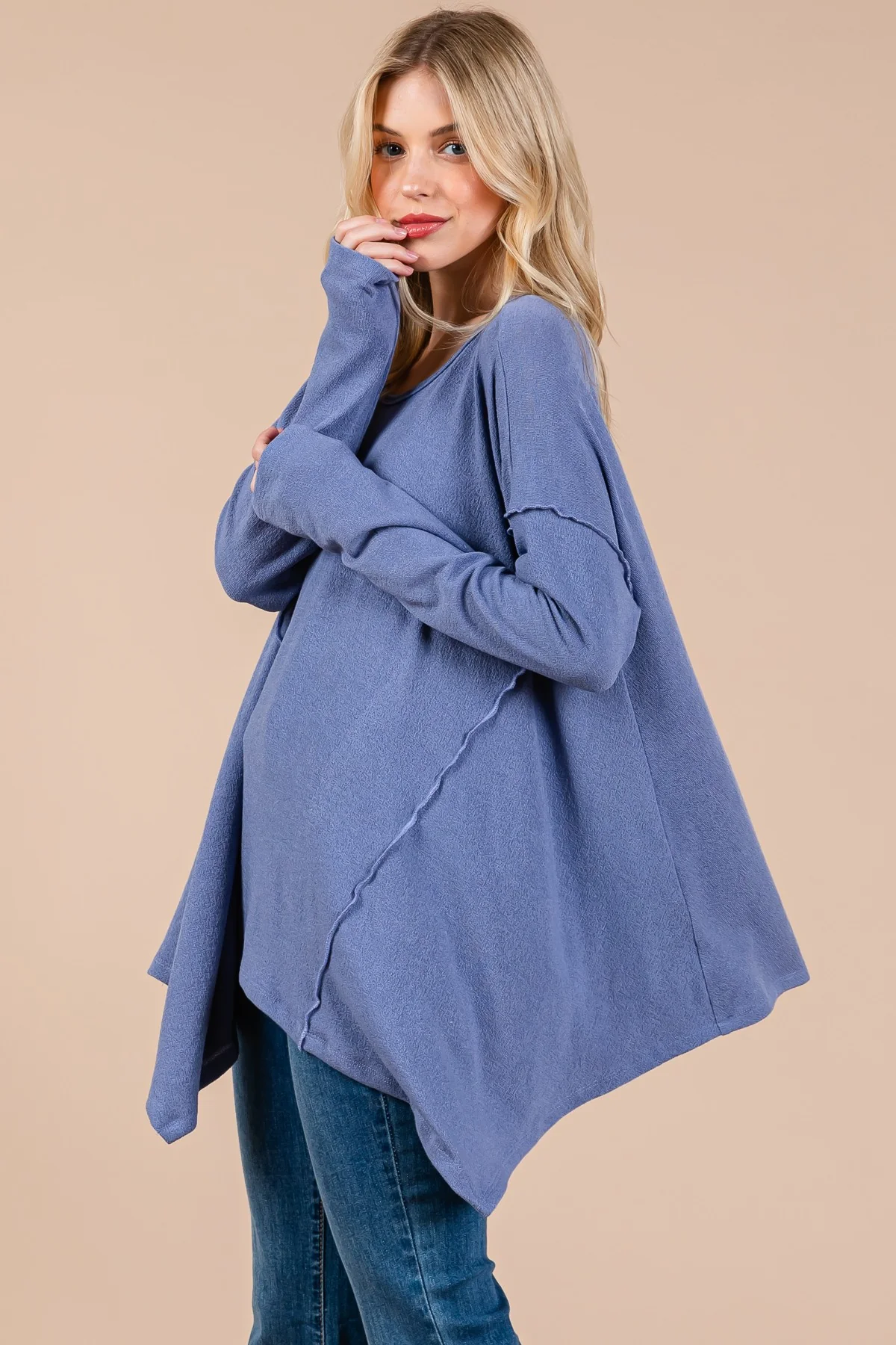 Ces Femme Asymmetrical Long Sleeve top - Image 6
