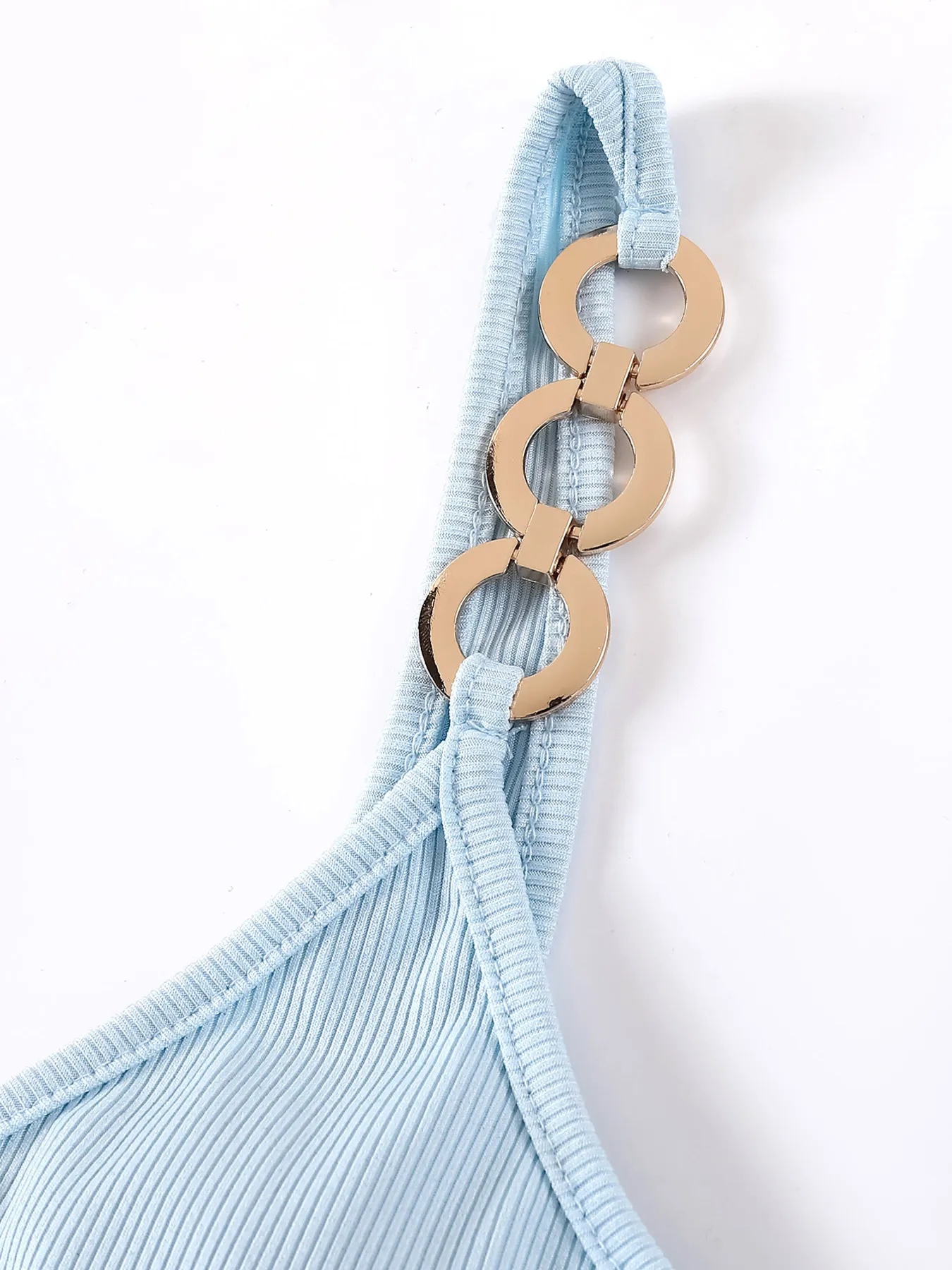 Chain Strap Ribbed Cami Top - Image 6