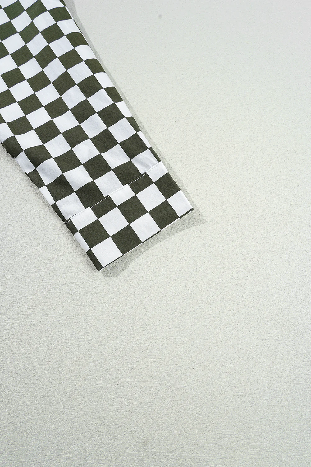 Checkered Collared Neck Long Sleeve Shirt - Image 6