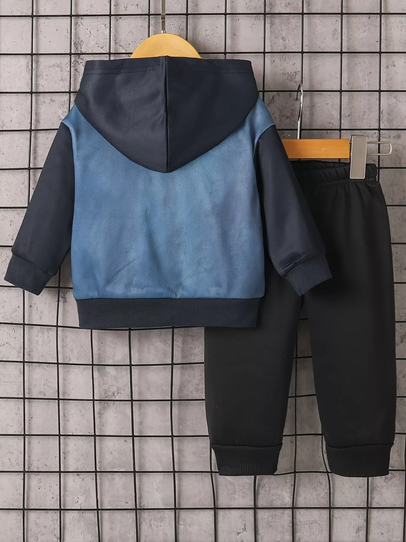 Children's Button Up Hooded Jacket & Pants Set - Image 2
