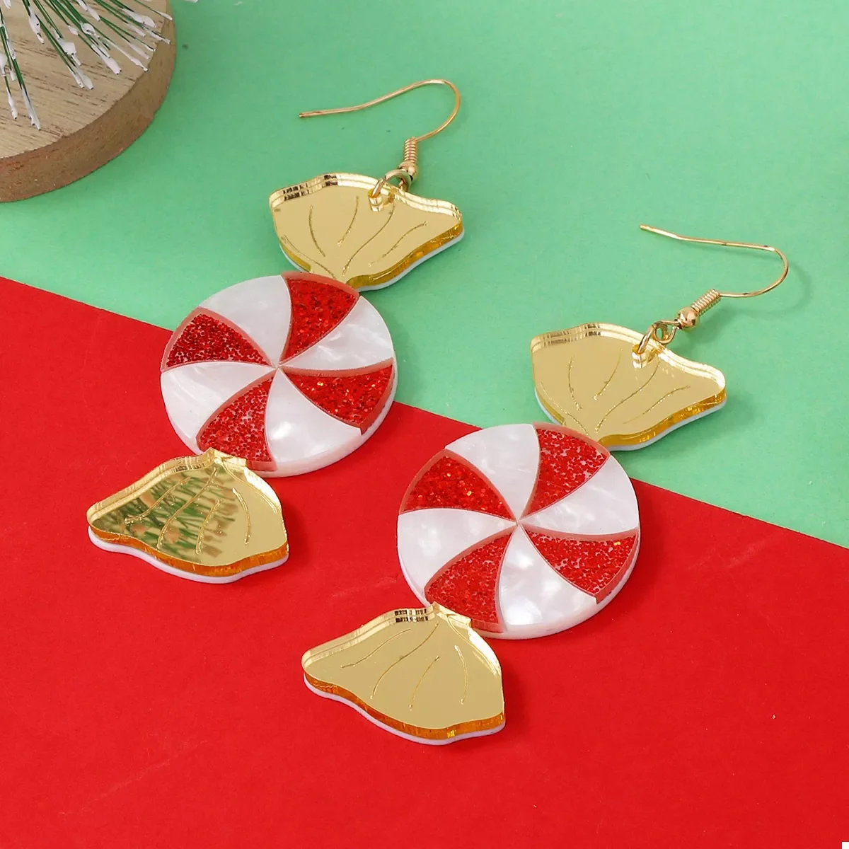 Christmas Candy Drop Earrings - Image 2