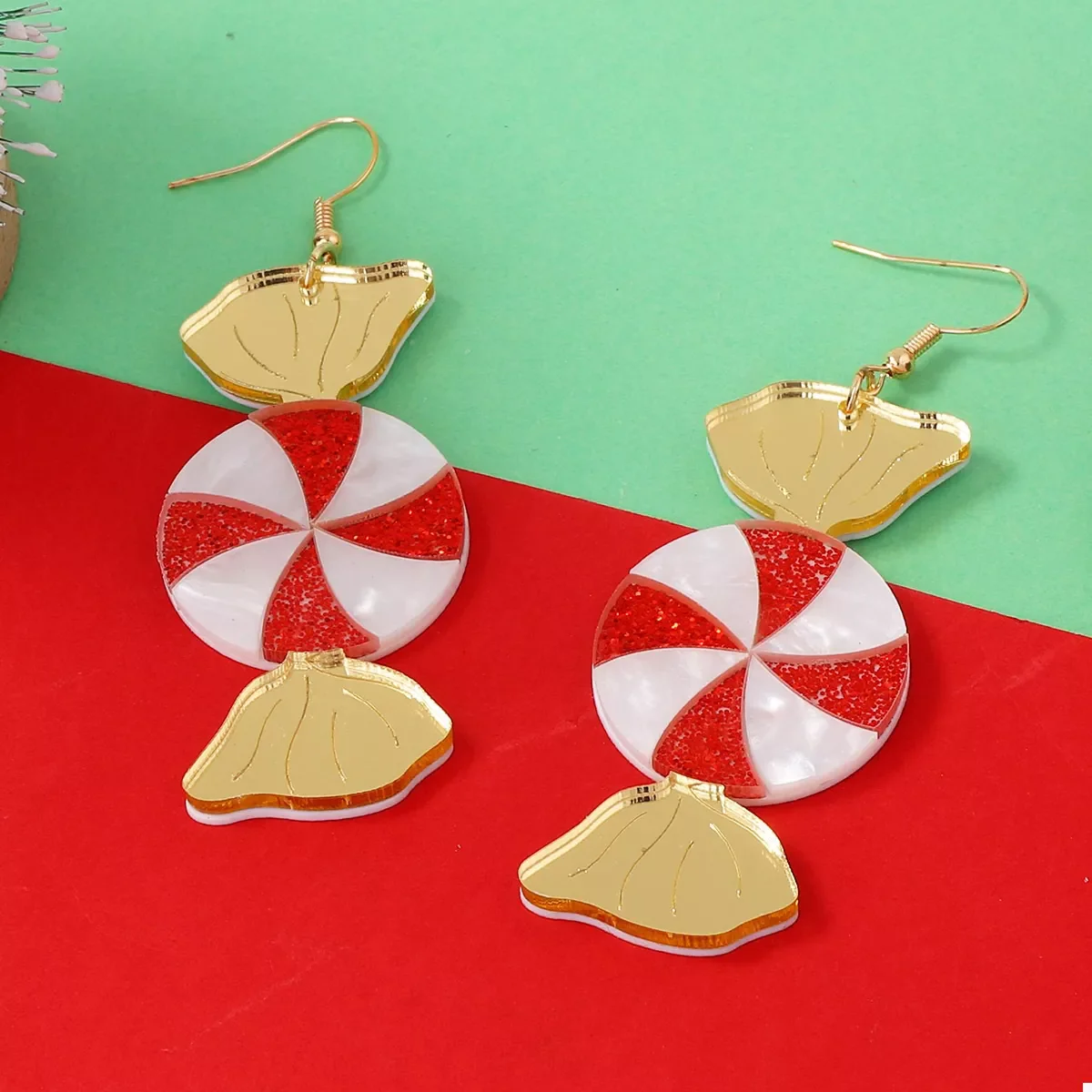 Christmas Candy Drop Earrings - Image 3