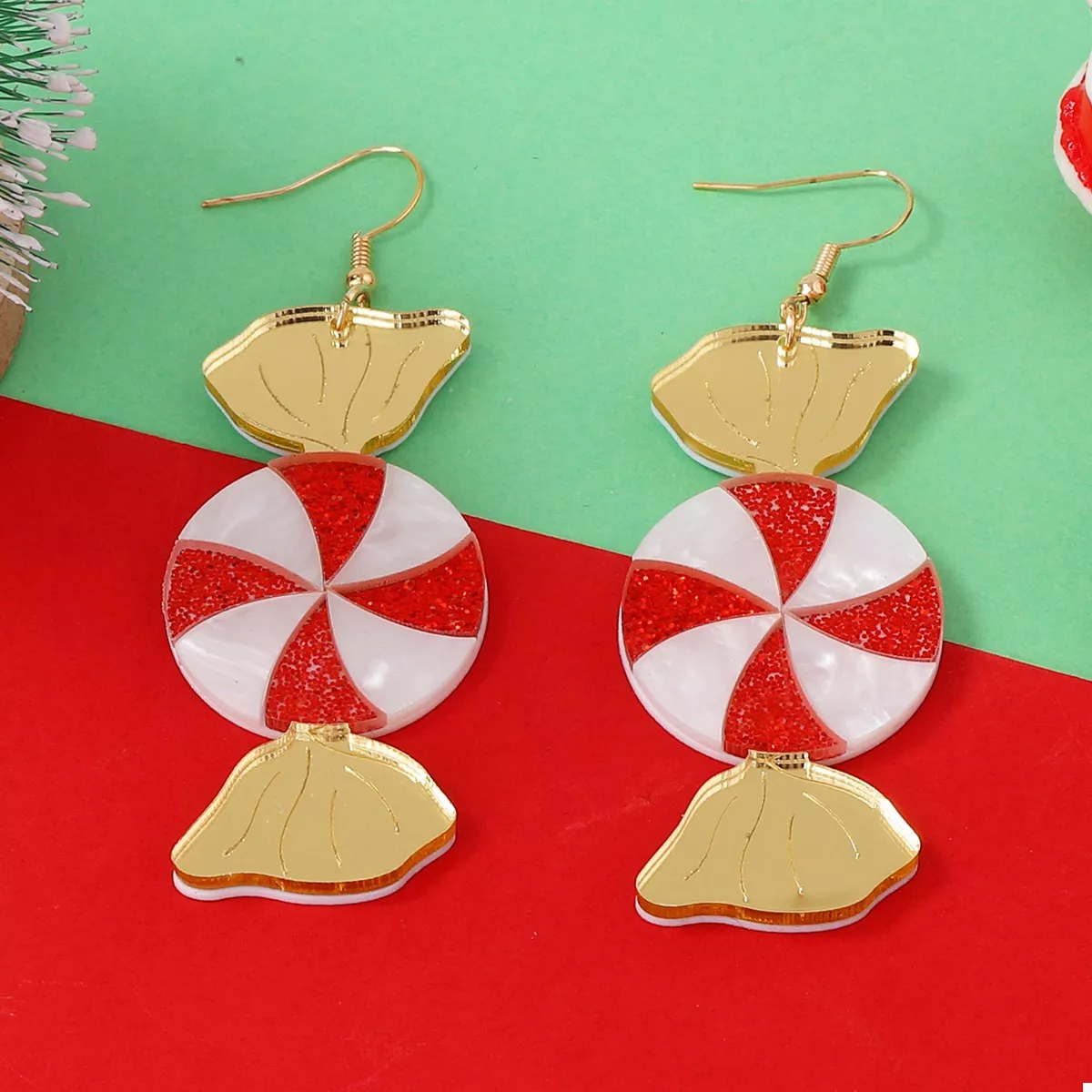 Christmas Candy Drop Earrings - Image 4