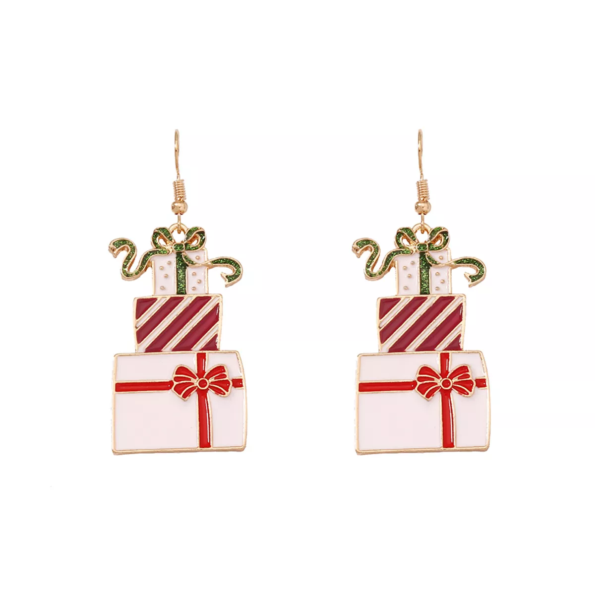 Christmas Gift Box Dangle Earrings - Image 4