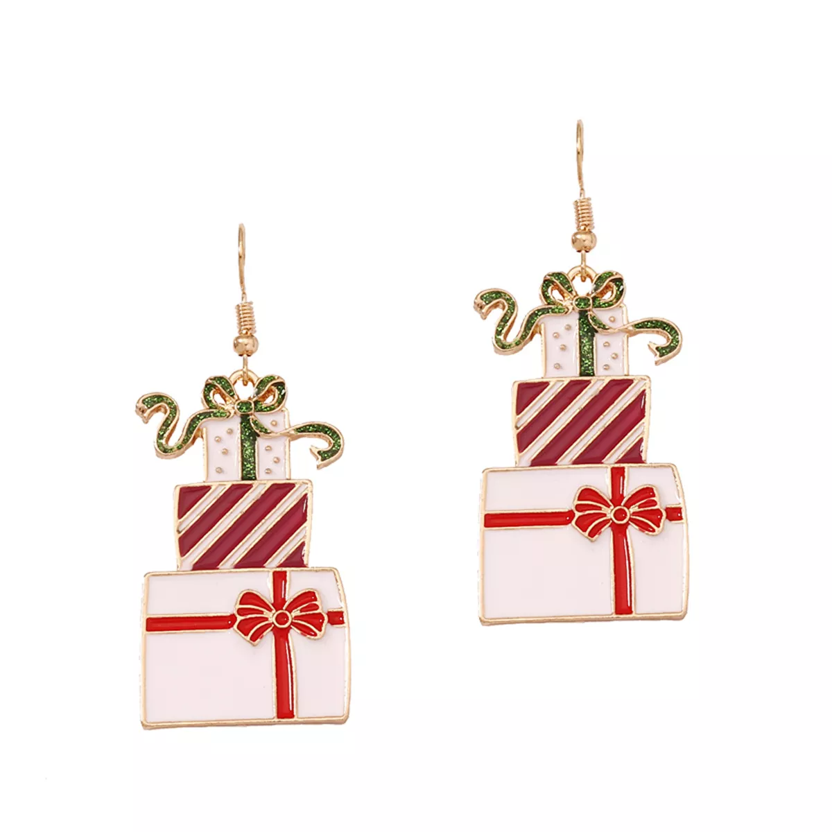 Christmas Gift Box Dangle Earrings - Image 5