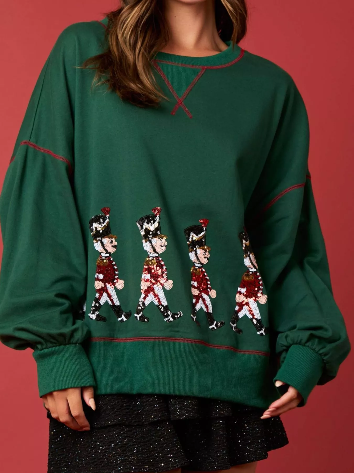 Christmas Marching Band Sequin Sweatshirt - Image 11