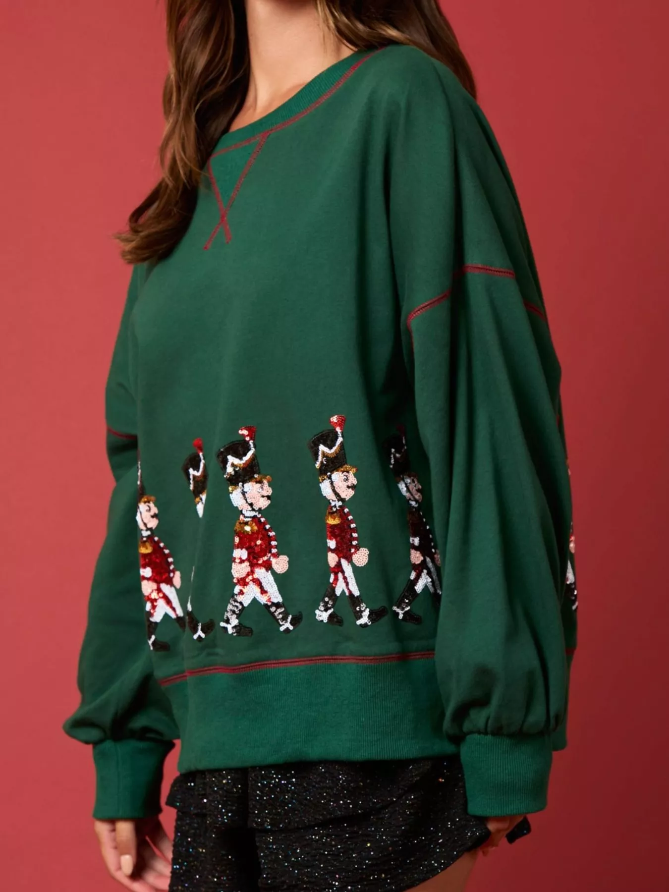 Christmas Marching Band Sequin Sweatshirt - Image 13
