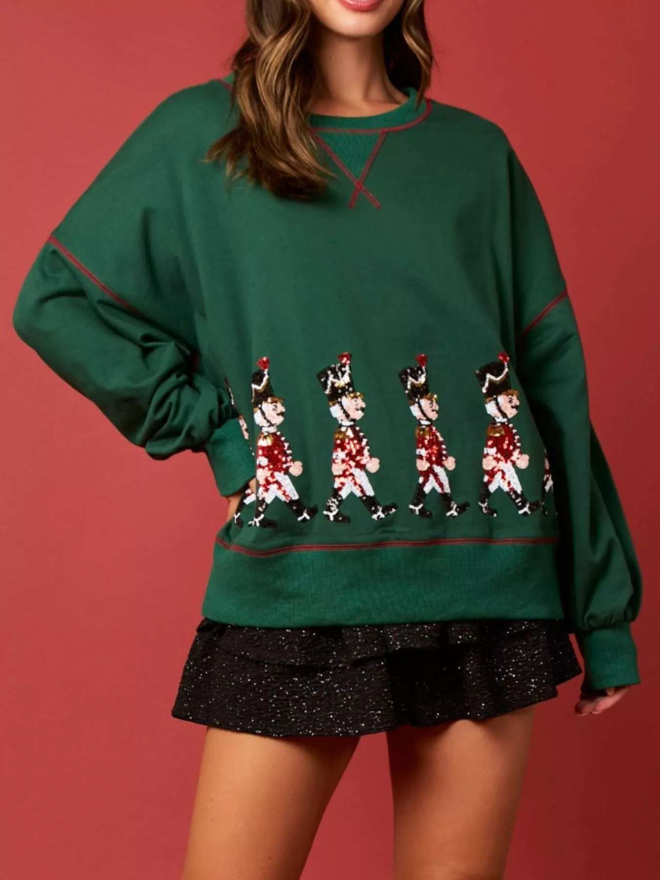 Christmas Marching Band Sequin Sweatshirt - Image 15
