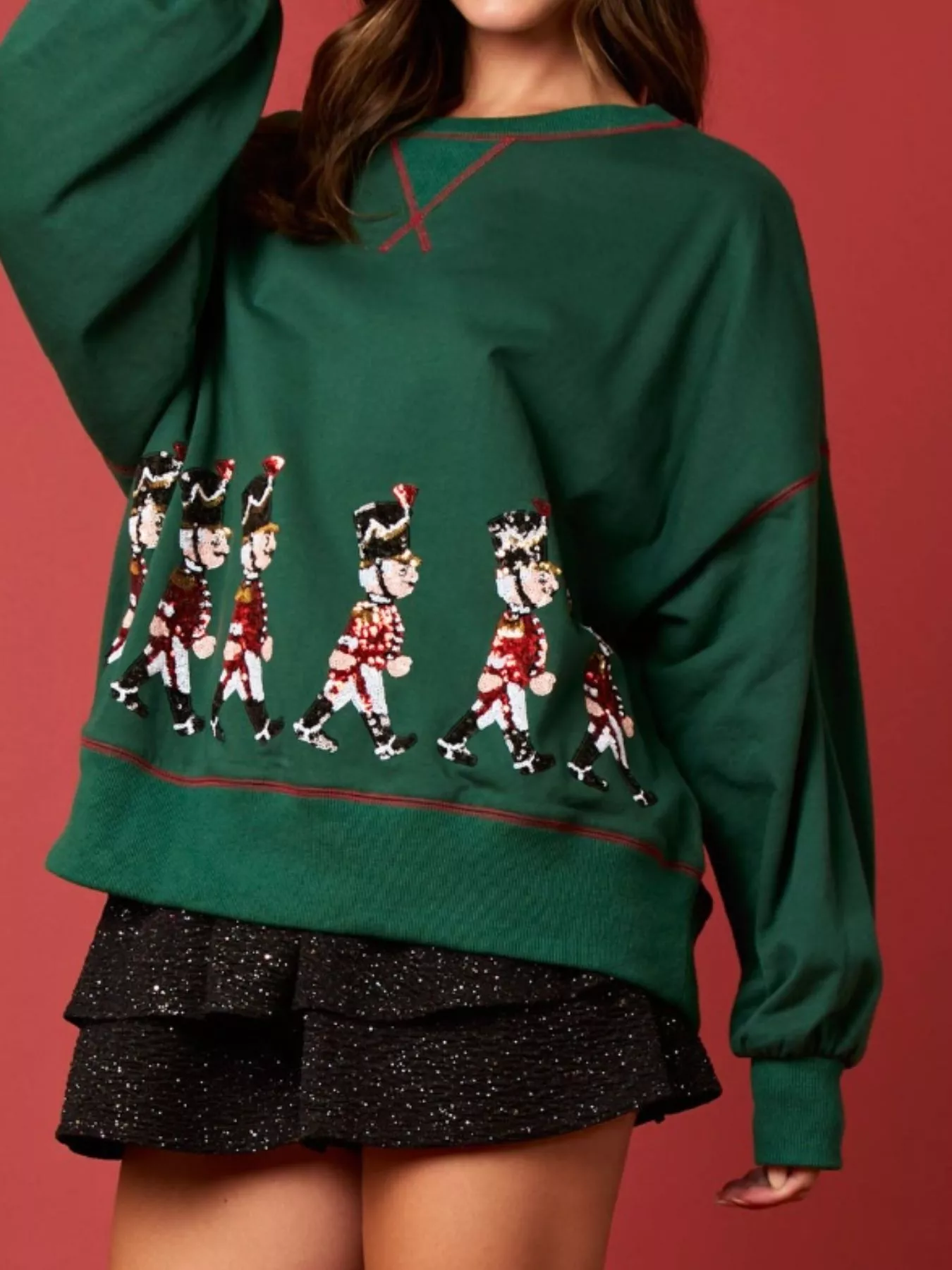 Christmas Marching Band Sequin Sweatshirt - Image 16