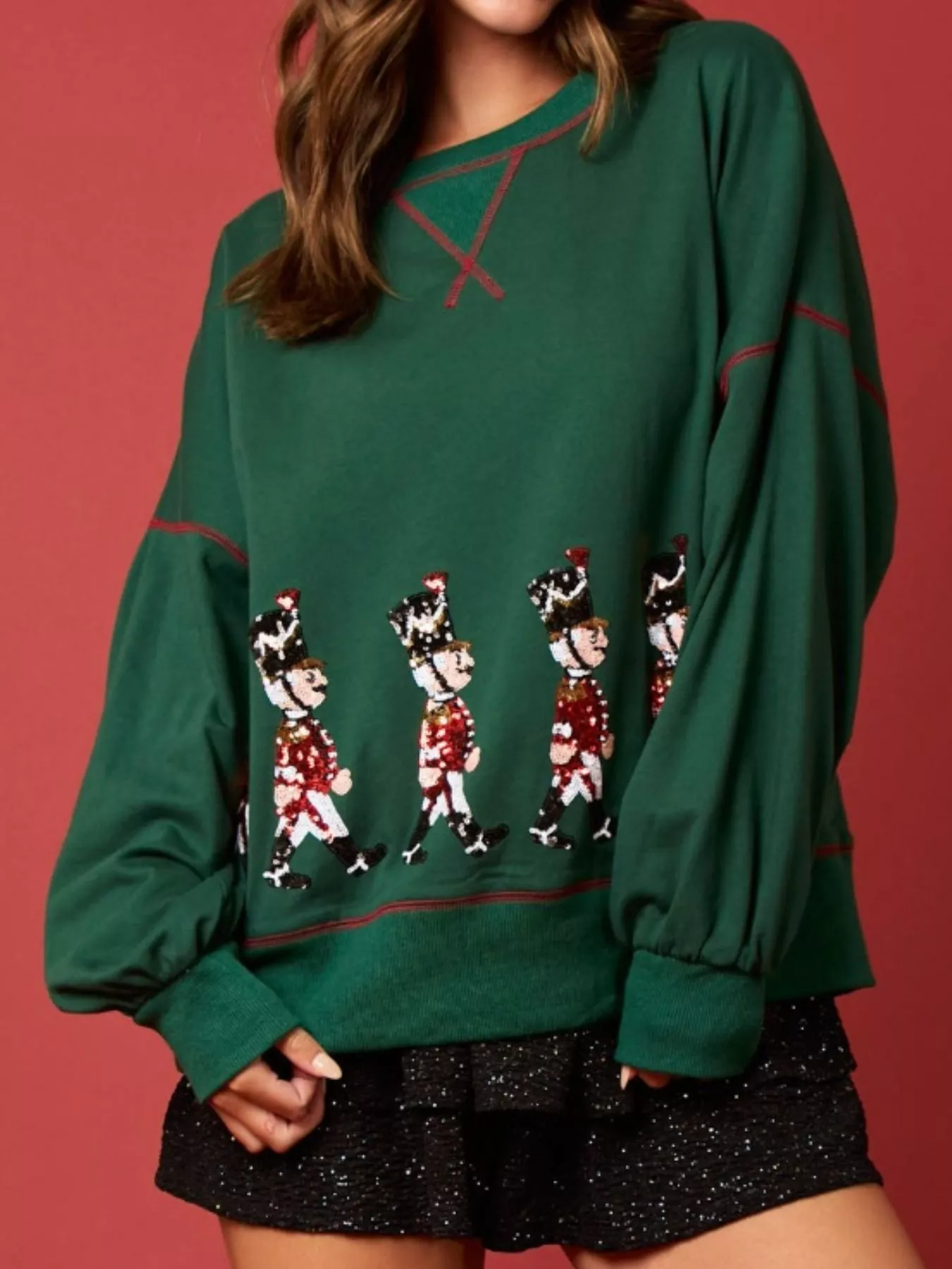Christmas Marching Band Sequin Sweatshirt - Image 17
