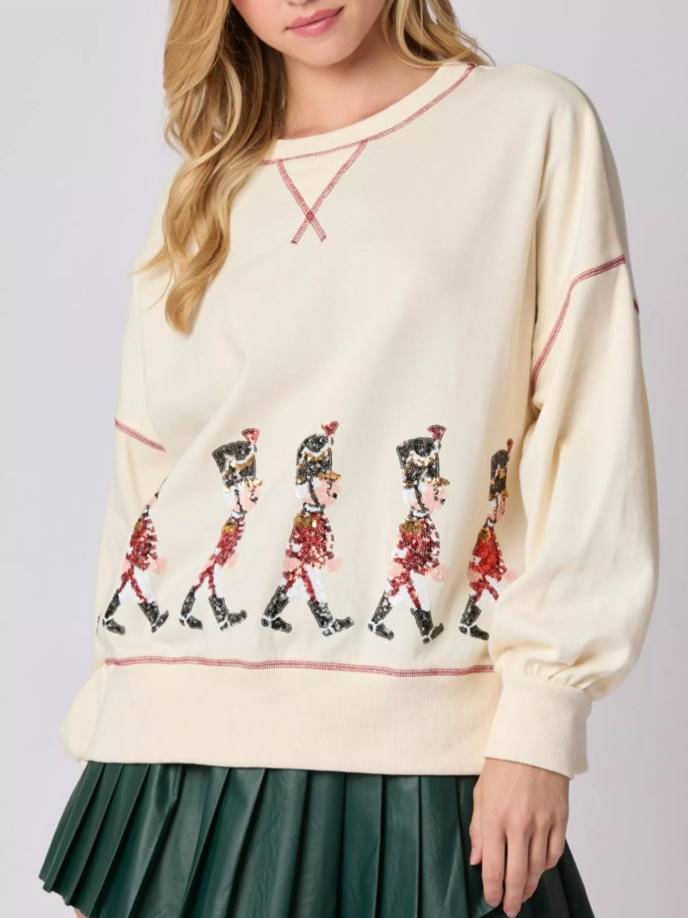 Christmas Marching Band Sequin Sweatshirt - Image 3