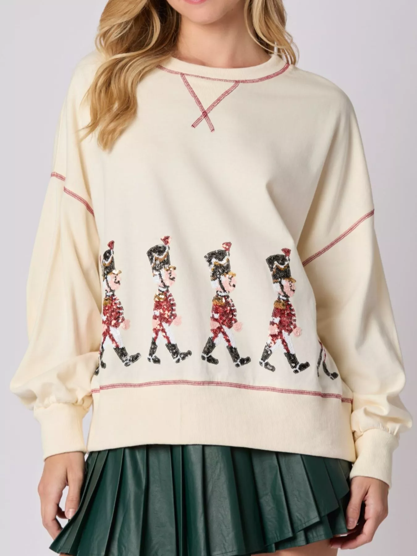 Christmas Marching Band Sequin Sweatshirt - Image 4