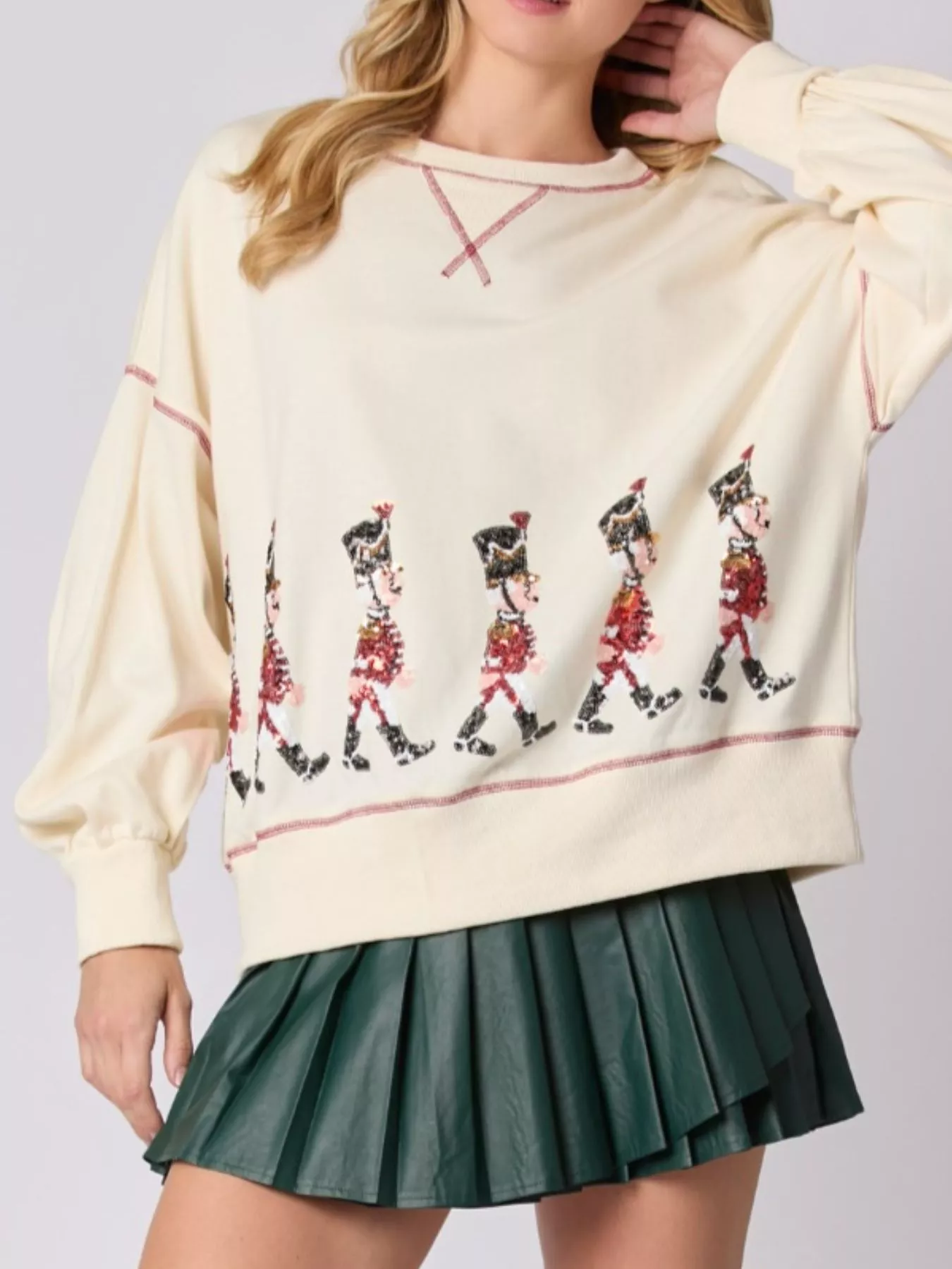 Christmas Marching Band Sequin Sweatshirt - Image 6