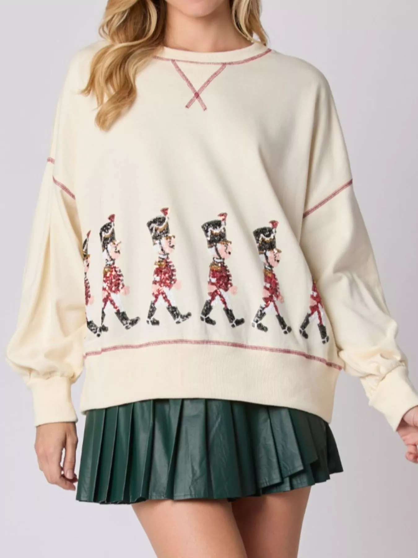 Christmas Marching Band Sequin Sweatshirt - Image 7