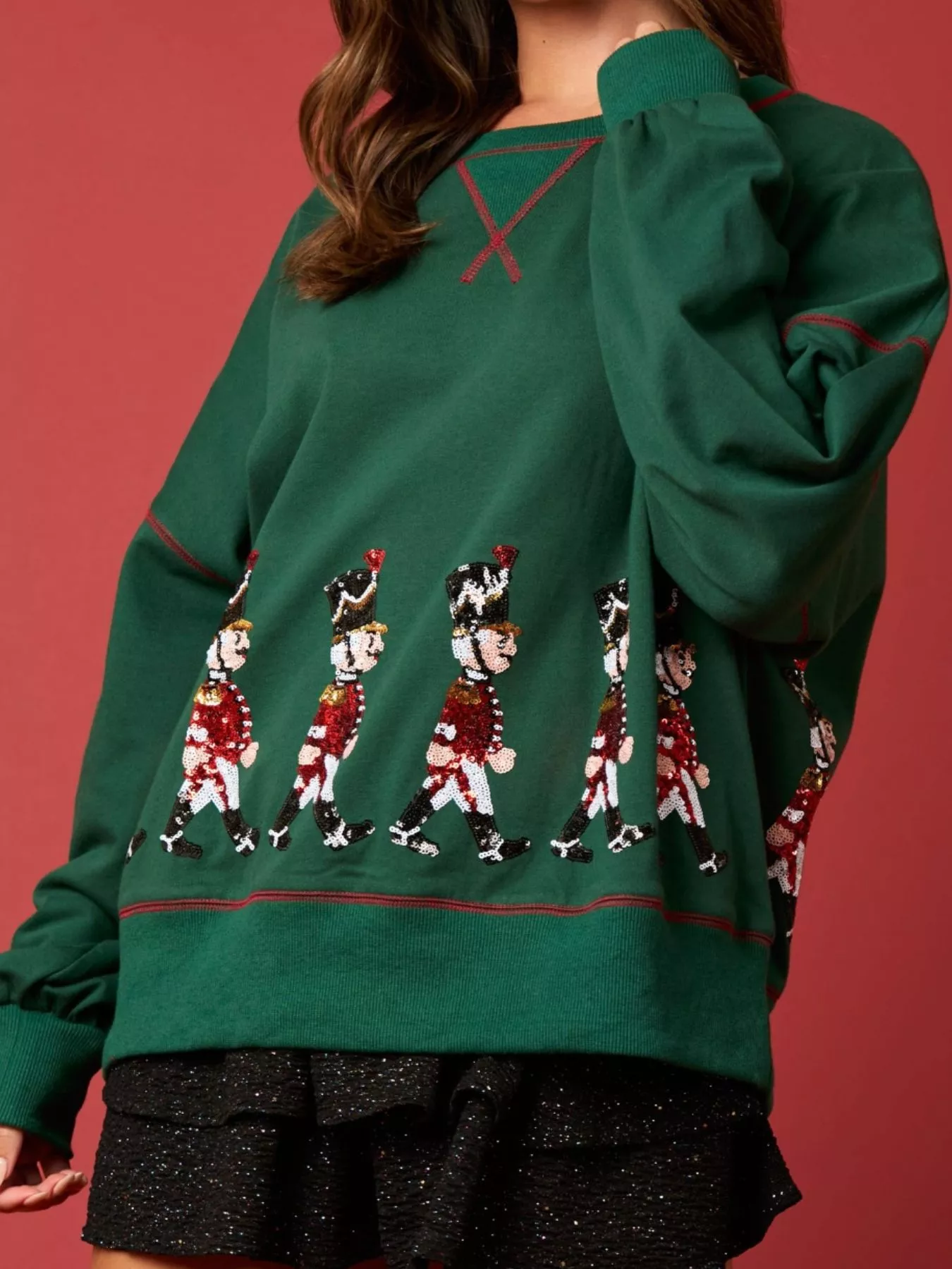 Christmas Marching Band Sequin Sweatshirt - Image 9