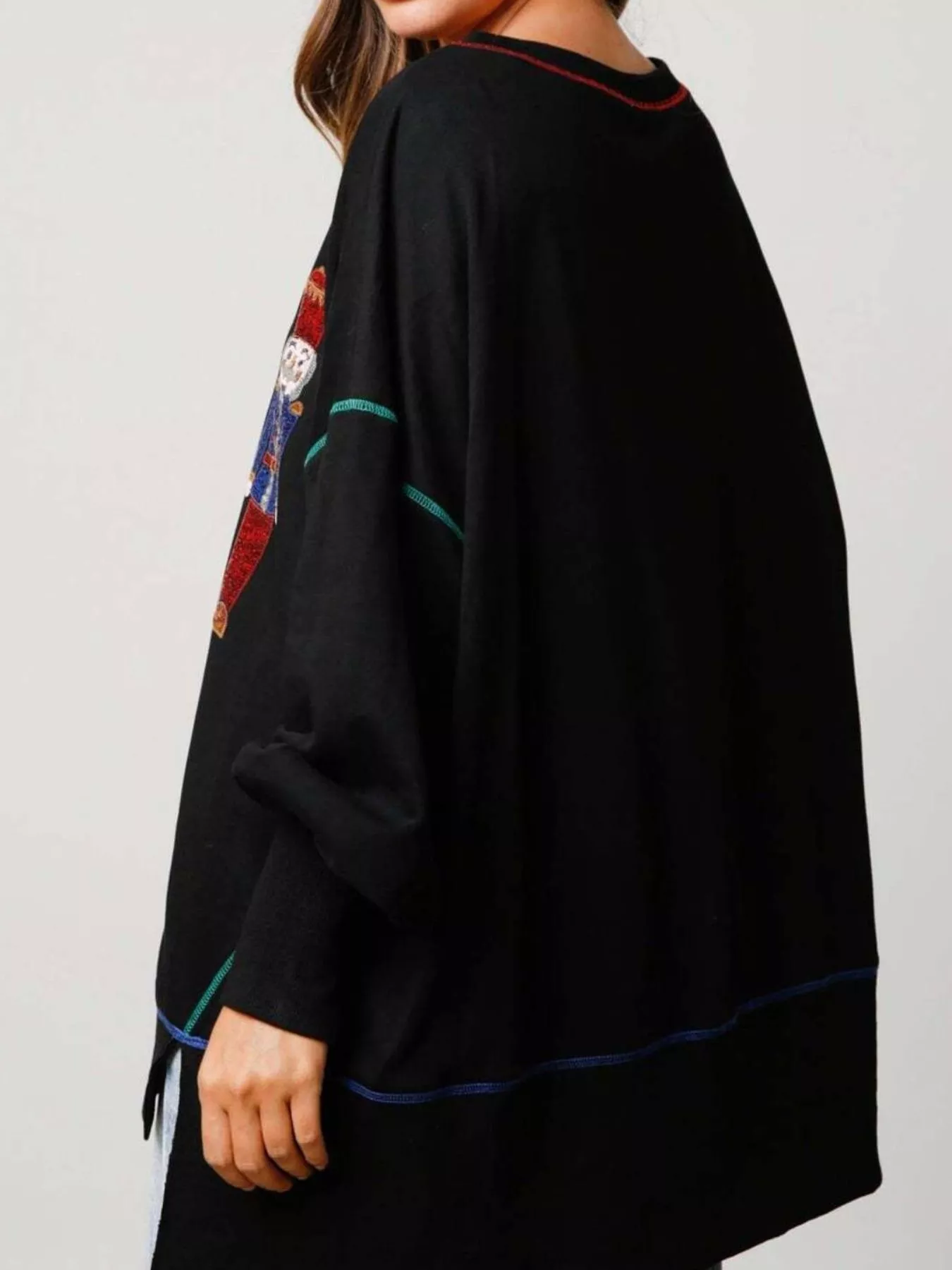 Christmas Nutcracker Sequin Round Neck Sweatshirt - Image 9