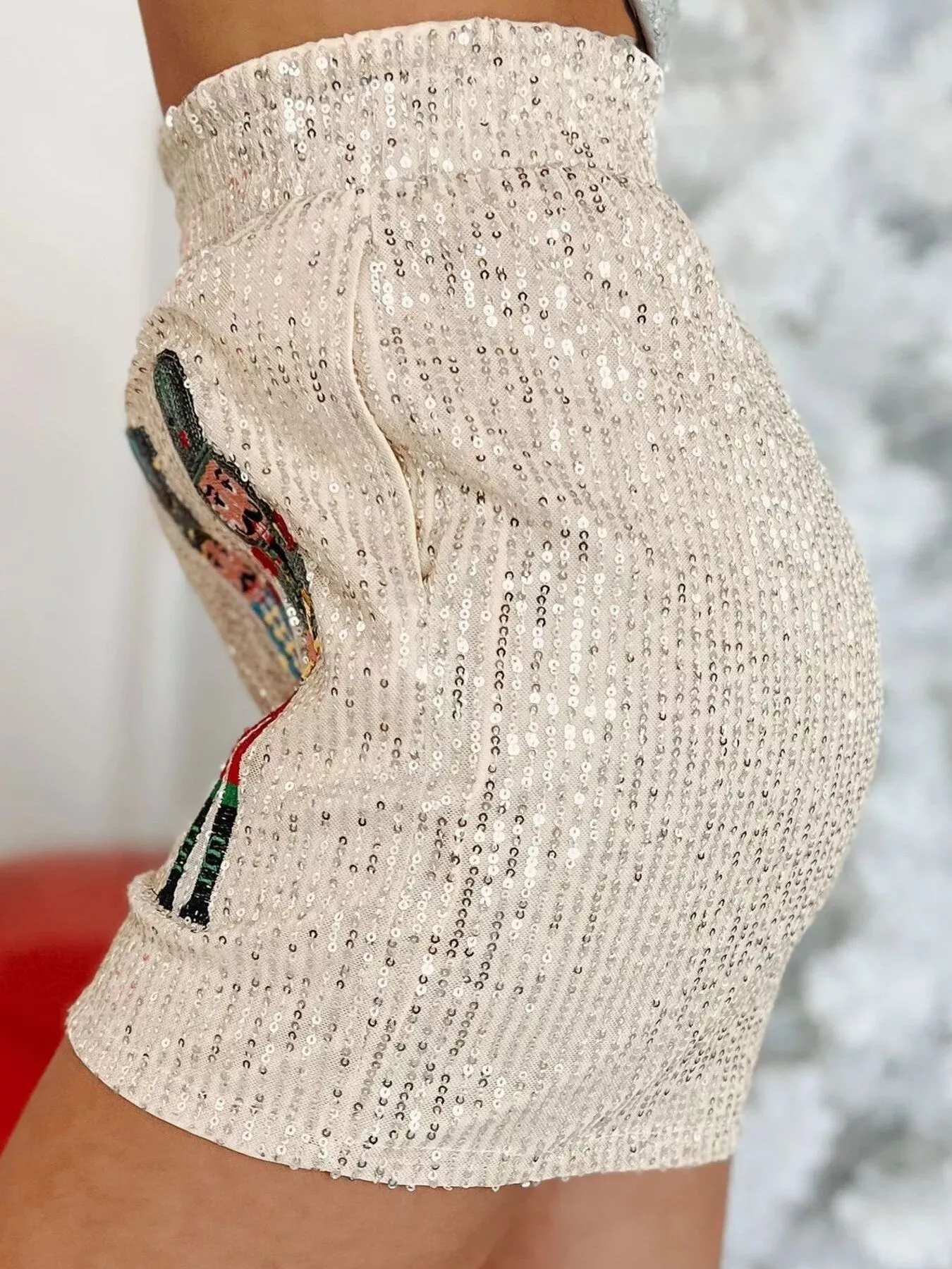 Christmas Sequined Nutcracker Shorts - Image 4