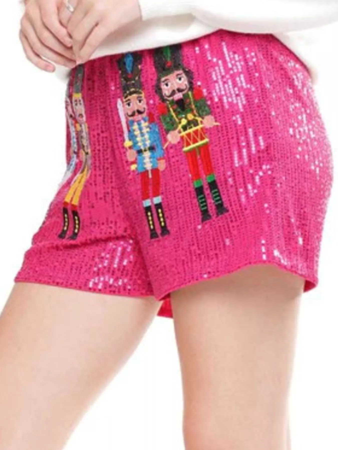 Christmas Sequined Nutcracker Shorts - Image 7