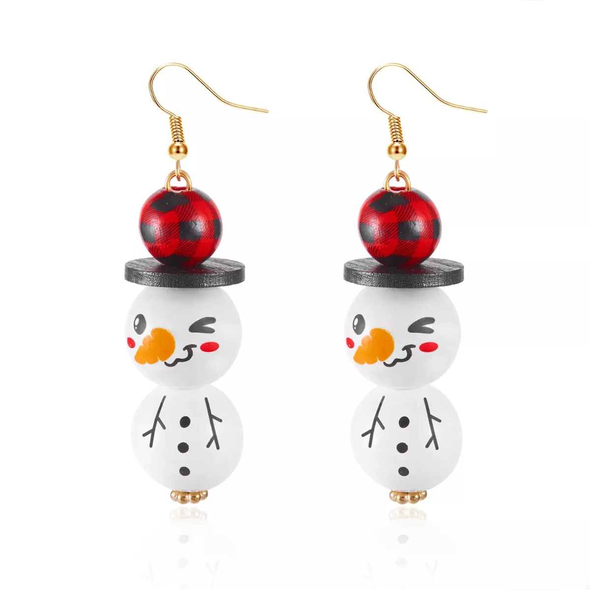 Christmas Snowman Dangle Earrings - Image 5