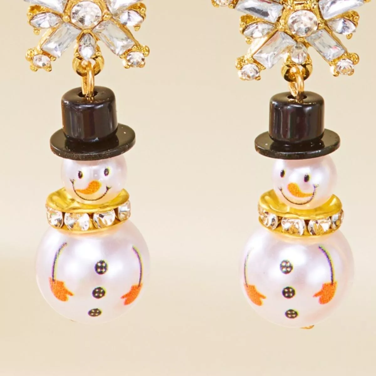 Christmas Snowman Drop Earrings - Image 4