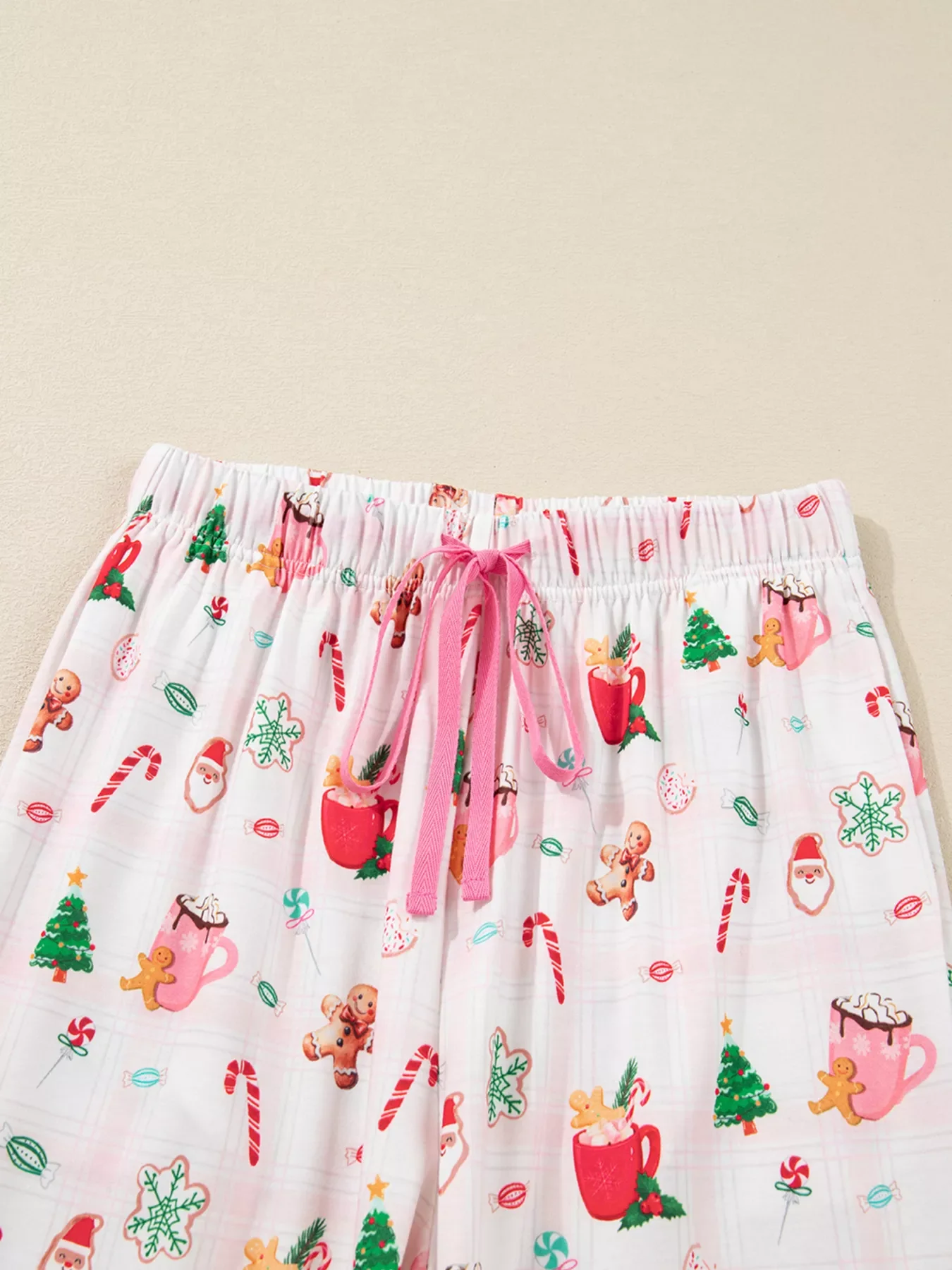 Christmas Spirit Cute Holiday Print Short Sleeve Shirt and Pants 2pcs Pajama Set - Image 10