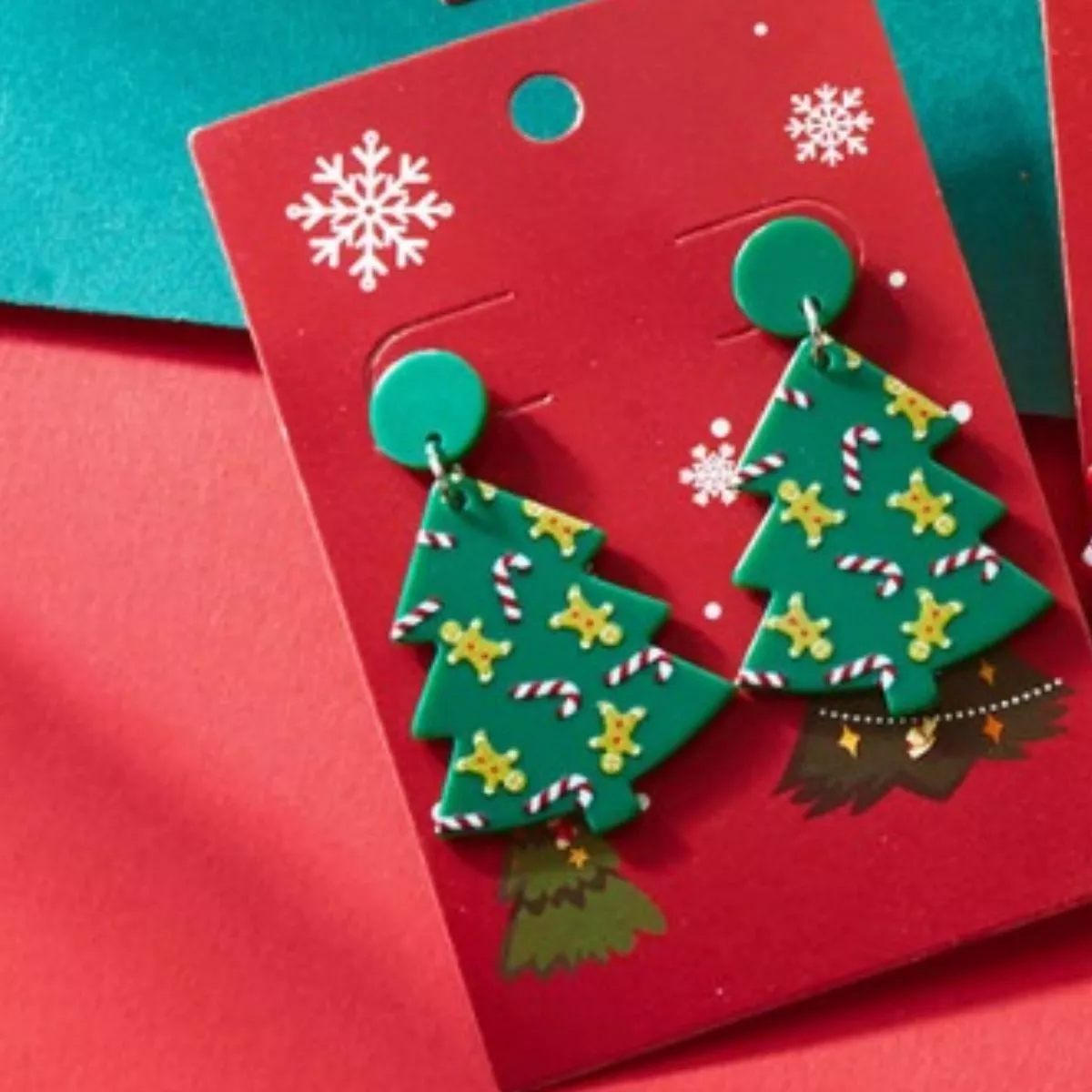 Christmas Tree Drop Earrings - Image 4