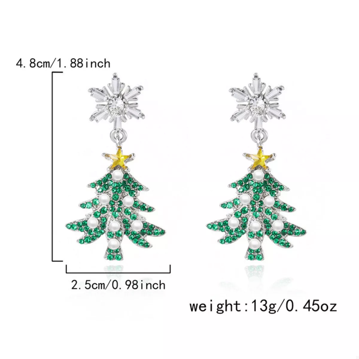Christmas Tree Drop Earrings - Image 5