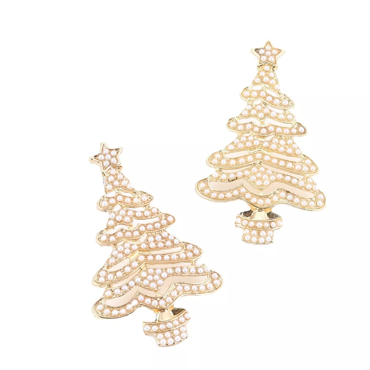 Christmas Tree Rhinestone Earrings - Image 4
