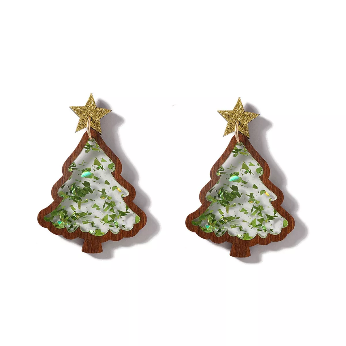 Christmas Tree Star Earrings - Image 6