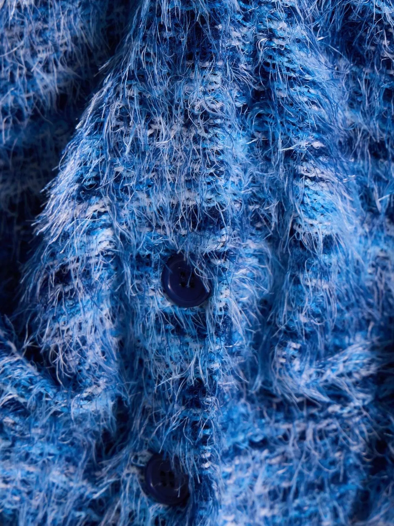 Chunky Knit V-Neck Button-Up Cardigan - Image 14