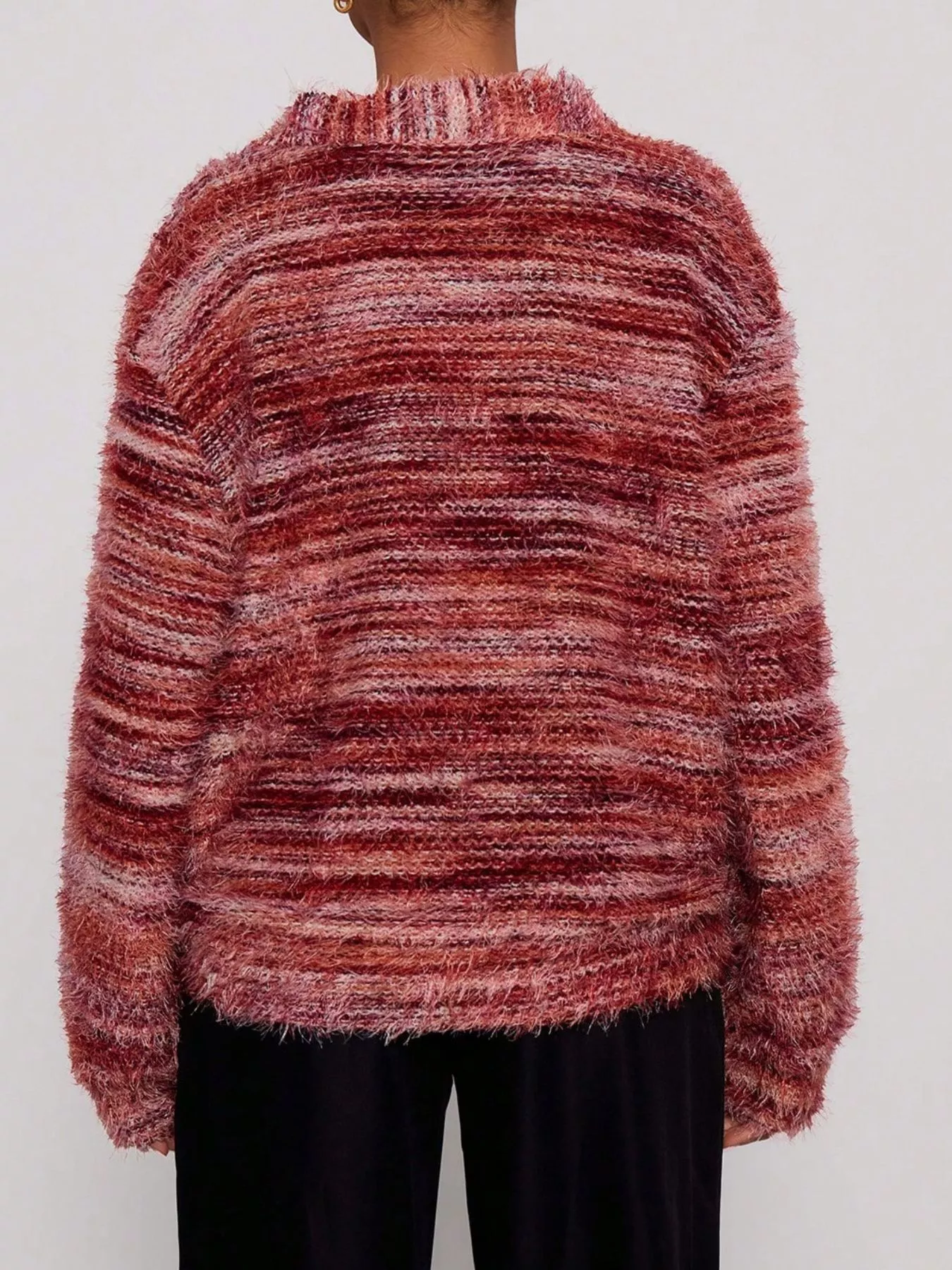 Chunky Knit V-Neck Button-Up Cardigan - Image 19