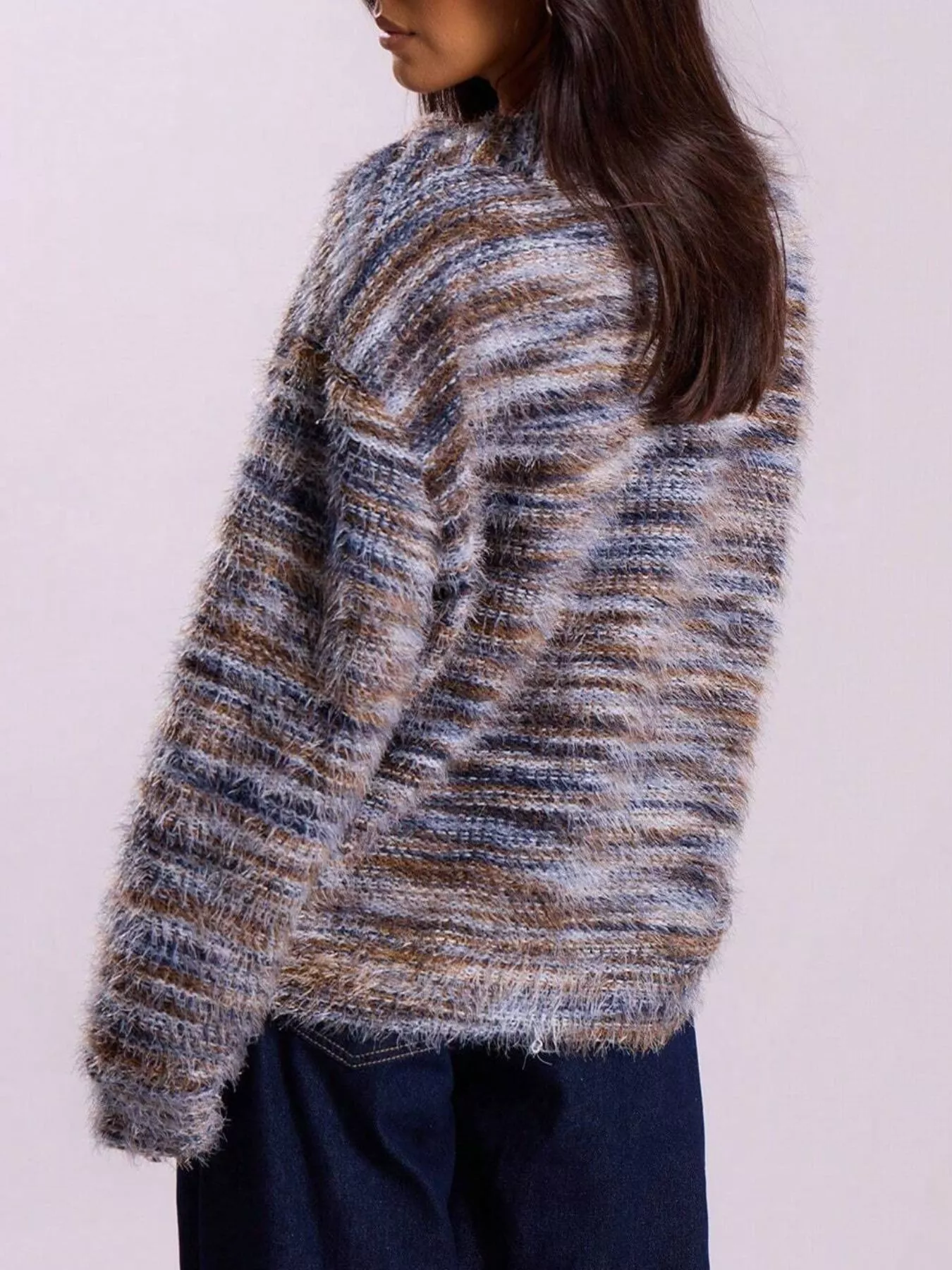 Chunky Knit V-Neck Button-Up Cardigan - Image 23