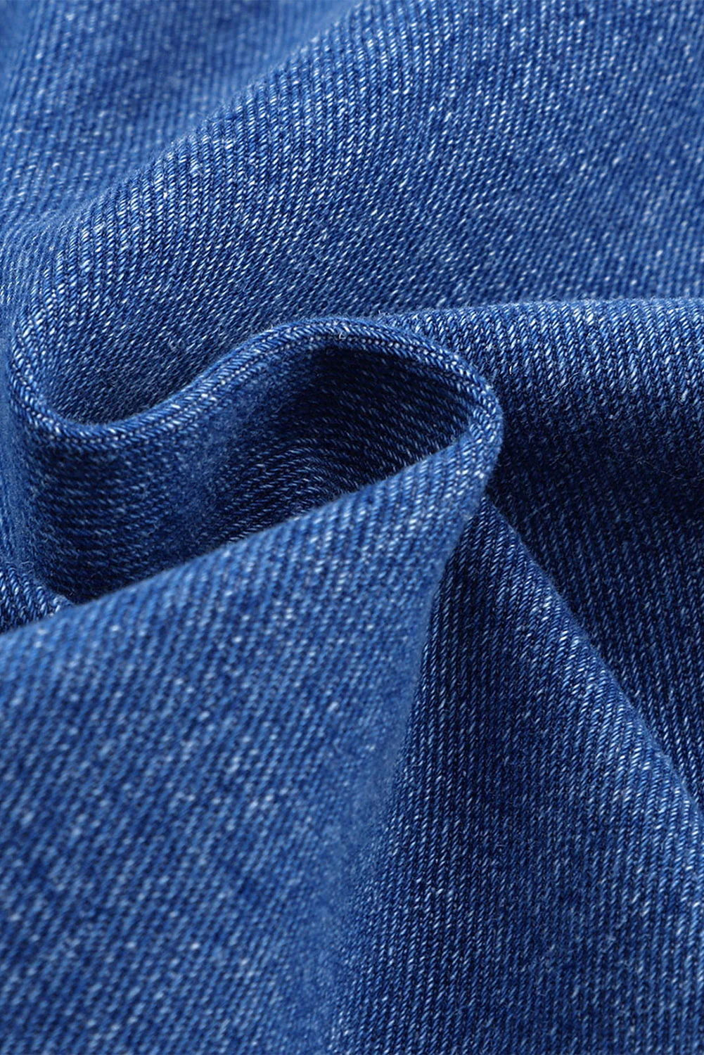 Collared Neck Button Up Denim Jacket - Image 9