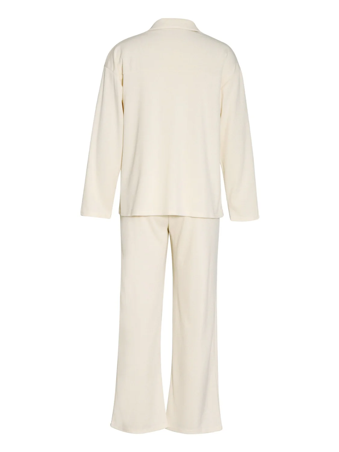 Collared Neck Long Sleeve Top and Drawstring Pants Set - Image 10