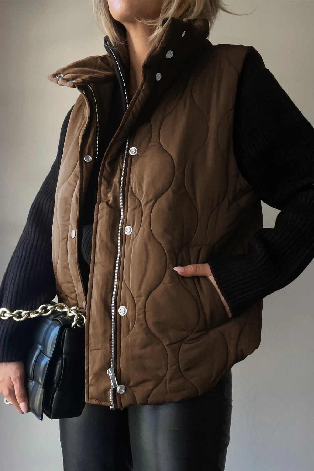 Collared Neck Vest with Pockets - Image 16