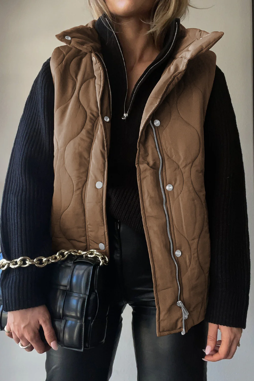 Collared Neck Vest with Pockets - Image 18