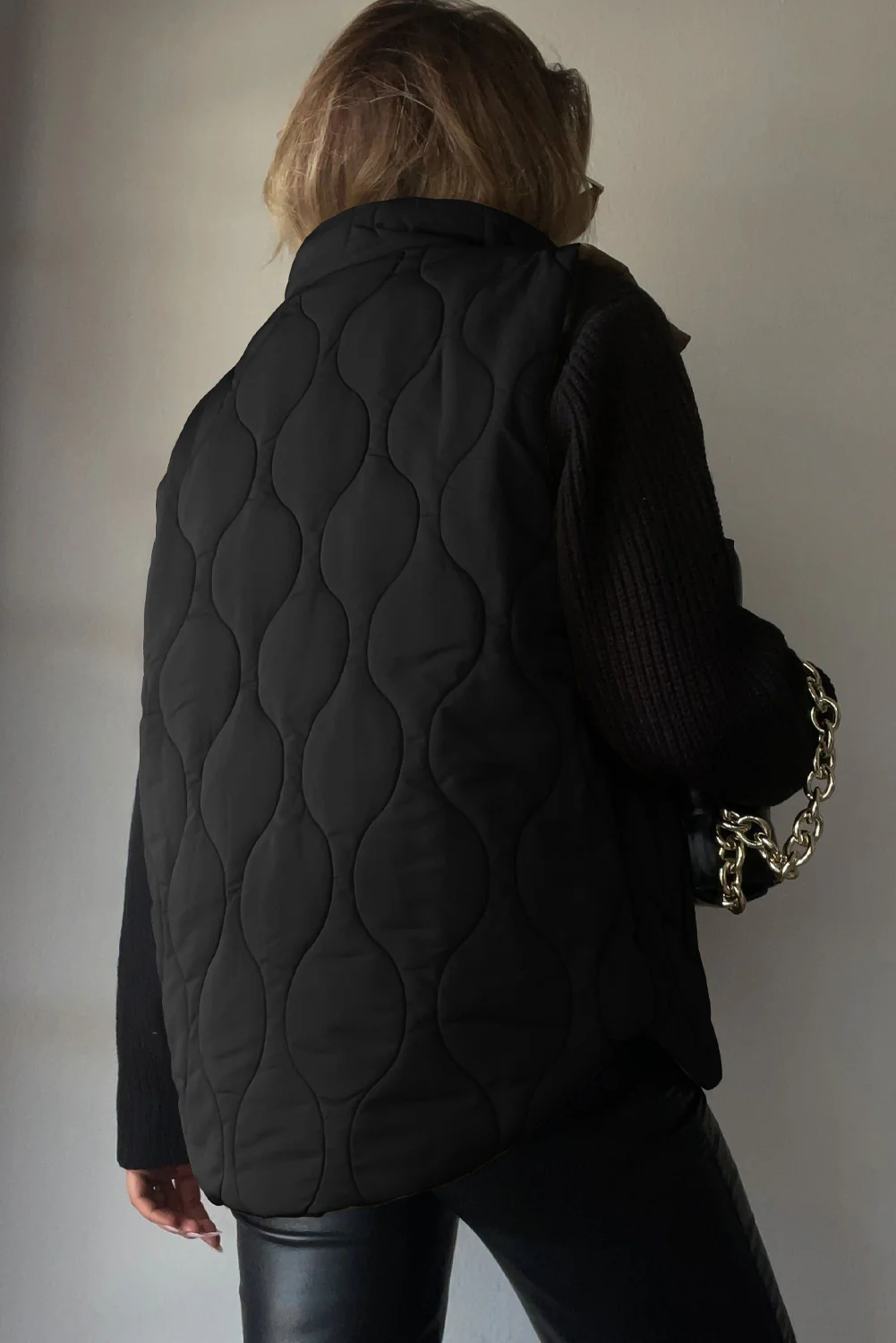 Collared Neck Vest with Pockets - Image 2