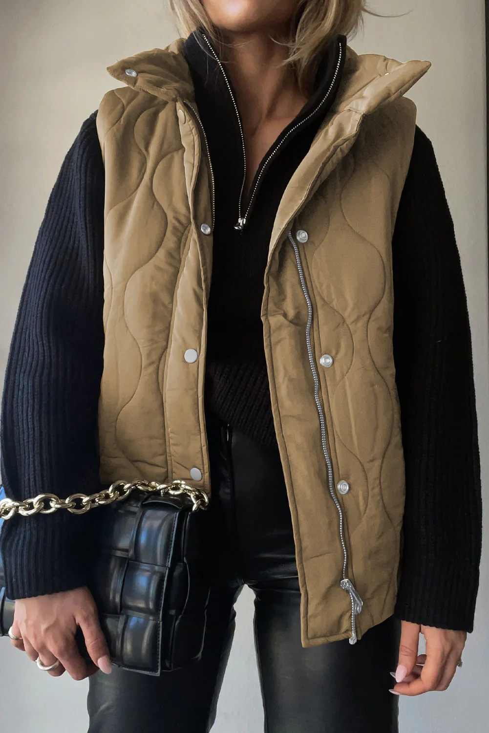 Collared Neck Vest with Pockets - Image 24